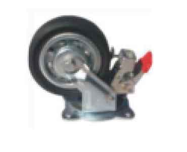 Solid Rubber Tyre Swivel Castor With Foot Brake